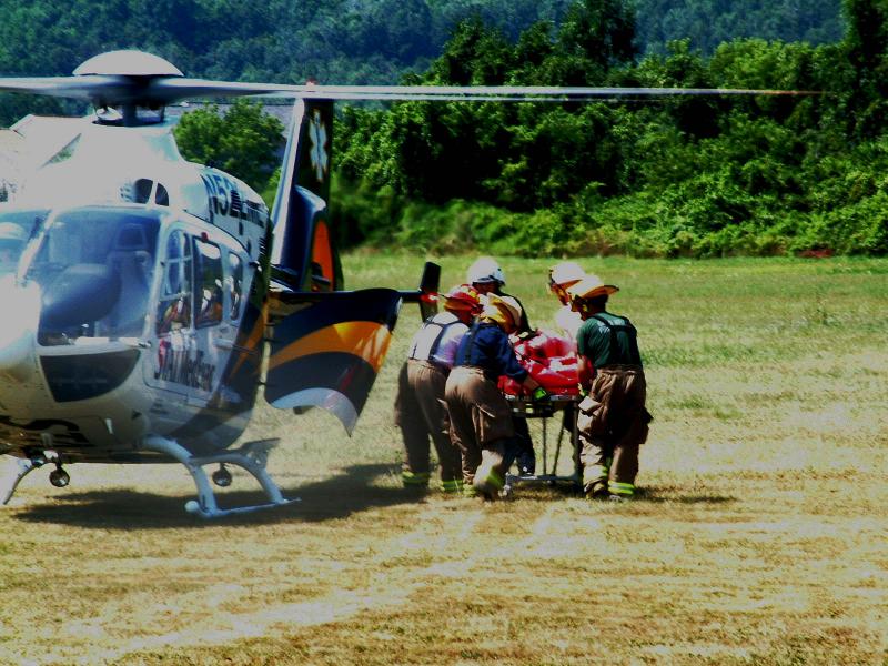 Air Medical at Gang Mills LZ